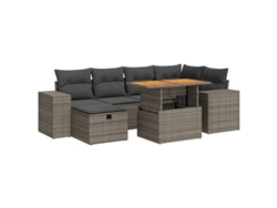 Conjunto 8 De Sofás Para Jardín VIDAXL Gris Poli Ratán(100 x 55 x 73 cm)