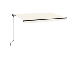 Maison Exclusive - Toldo Manual Retráctil Con Led Color Crema 400x350 Cm
