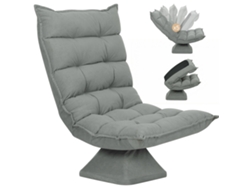 Sillón De Suelo Reclinable, Sillón De Salón Reclinable, Sillón Tapizado De Diseño Con Respaldo Ajustable Y Giro De 360°.