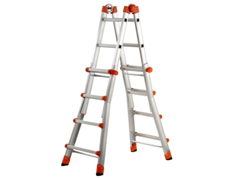 Escalera telescópica multifunción de aluminio peppina en131 (3+4 peldaños) GIERRE