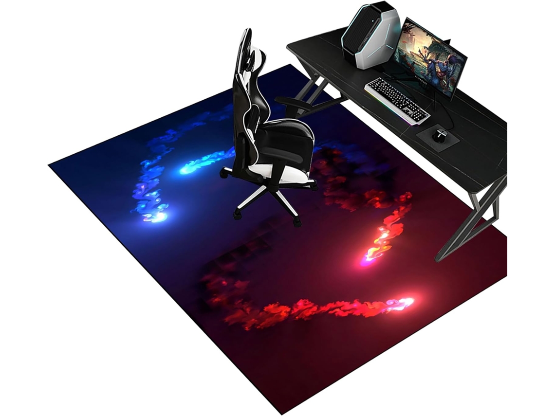 Tapete Escritório Protetor Cadeira Gamer Antiderrapante 80 X 120 Cm