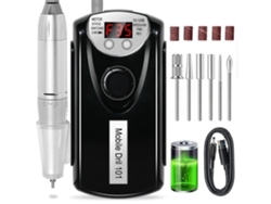Taladro eléctrico profesional para uñas, 35000 rpm, recargable por USB, para uso doméstico y salón de belleza, color negro Yunzii