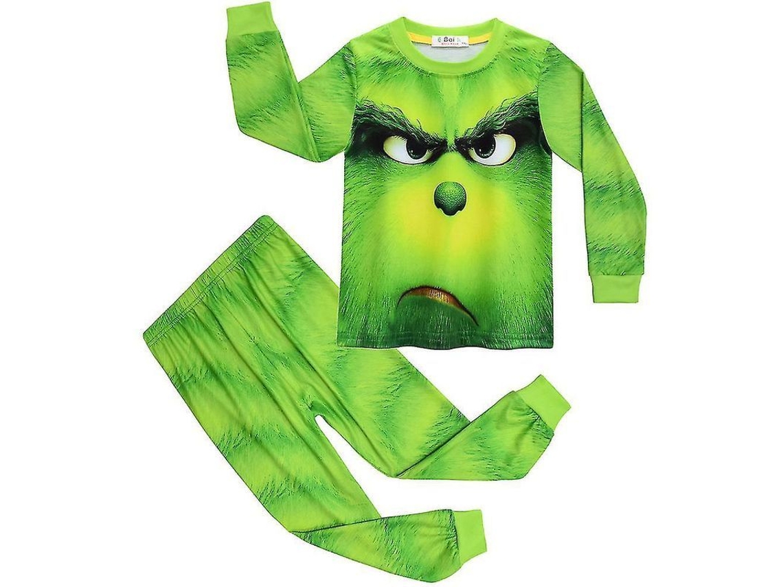 Pijamas Niños Niñas 4-9 Años Navidad Grinch Estampado Conjunto Ropa Nocturna Regalo 4-5 Años B
