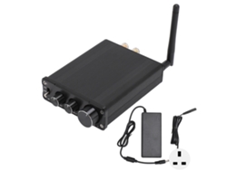Amplificador De Potencia Bluetooth Hifi Estéreo De Dos Canales Con Ajuste De Graves Y Agudos, Plug De Reino Unido