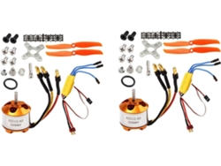 2 X 2212 2200kv + Esc De 30a, Hélice 6035, Protector De Hélice, Kit Eléctrico Para Avión Rc