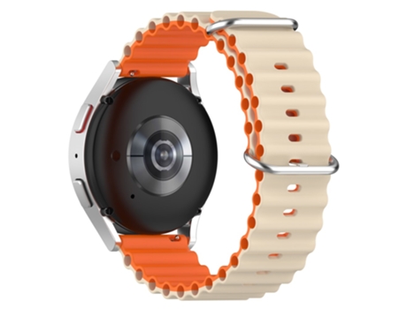 Correa de Silicona bicolor ajustable 20mm para Huami Amazfit GTS 4/GTS 4 Mini/GTS 3 - beige/naranja