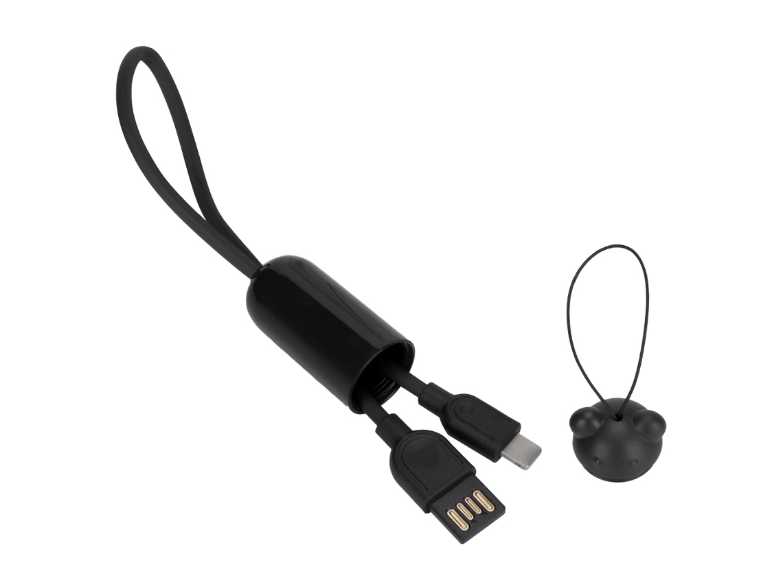 Cable De Datos (carga Y Transferencia De Datos Portátil) Cable De Datos Portátil Apple Oso Pequeño (negro) (vendido Exclusivamente En Plataformas Pequeñas)