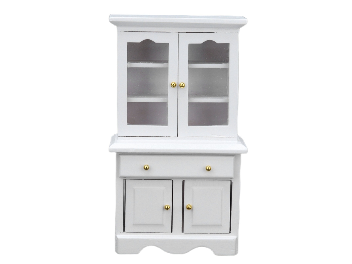 2026-armario De Casa De Muñecas 1:12 Mueble Miniatura Armario Madera Decoración Accesorios Blanco