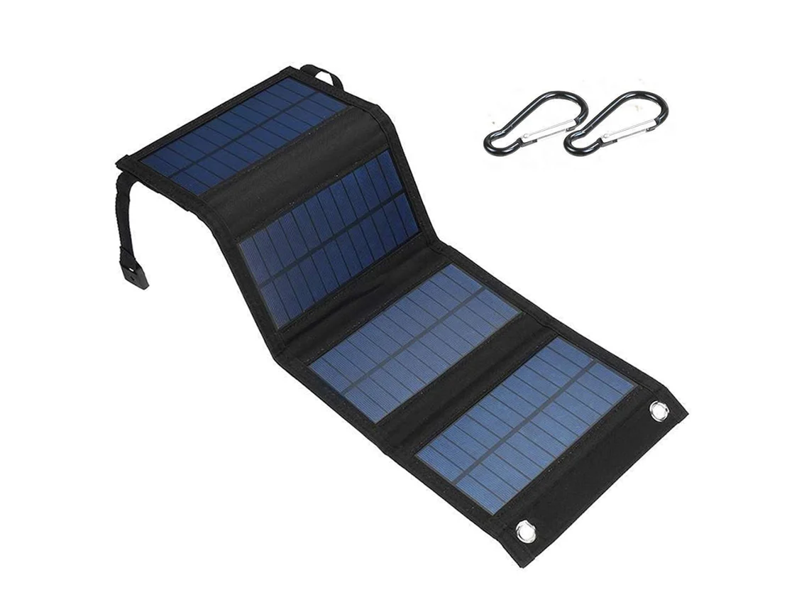 Ferramenta Painel Solar Dobrável Lx-20W Painéis Solares Pretos 20W Carregador Monocristalino Premium Compatível com Geradores 