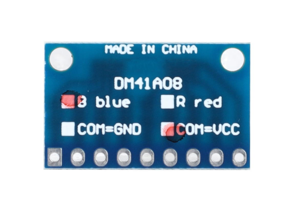 Kit 4 Módulos Led Azules Anodo Común Sin Pines Para Placa De Ensayo Impresora 3d Mcu Arm 3-24v Dm41b08_b_vcc