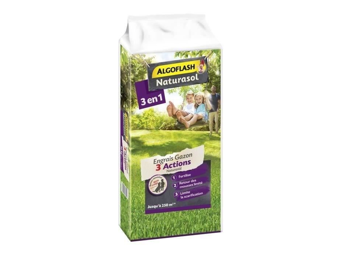 ALGOFLASH NATURASOL Fertilizante para Gramado AG3BIO250 3 Ações Naturanid - 10 kg