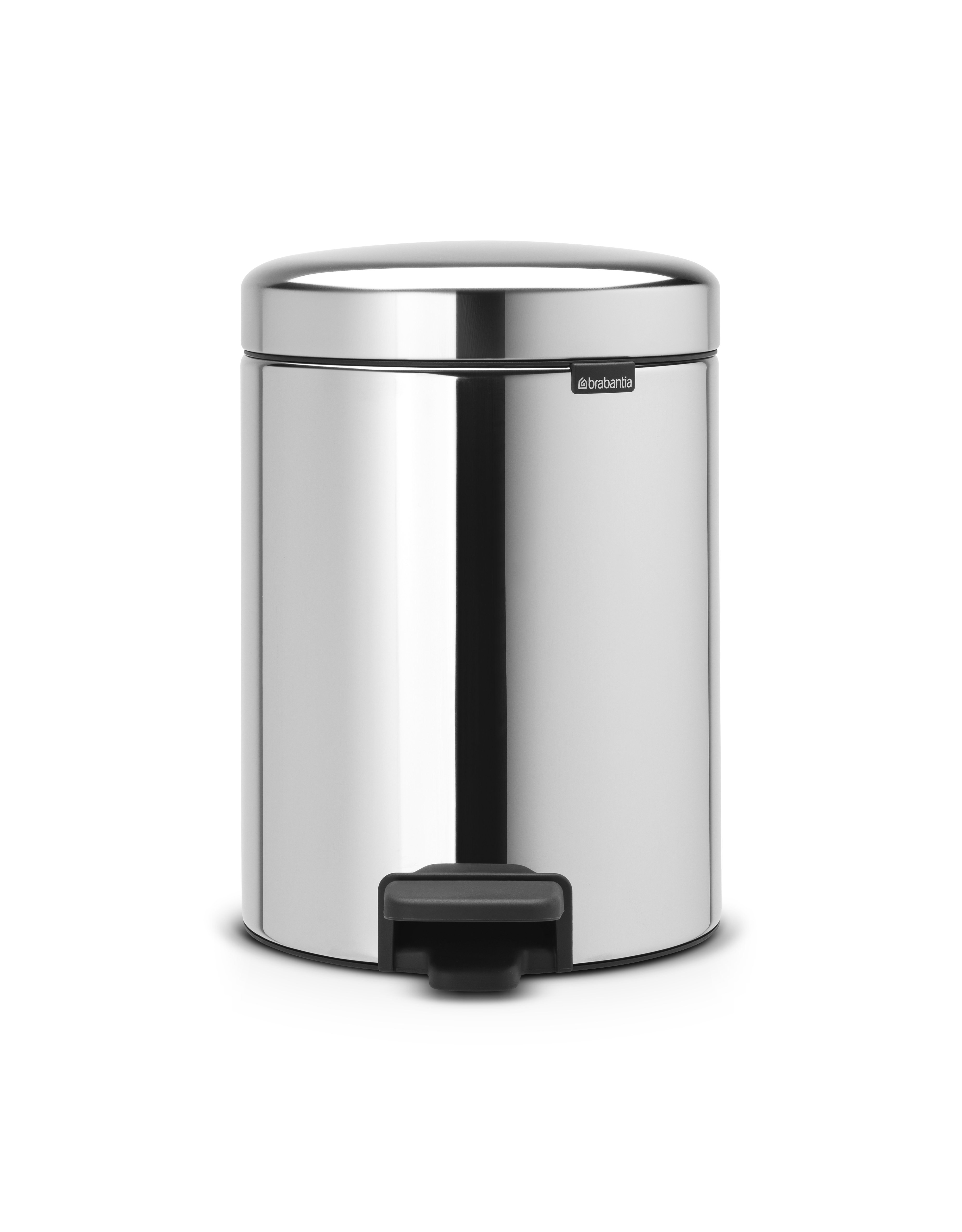 Brabantia Cubo De basura con pedal inoxidable acero brillante 5 l newicon pulido