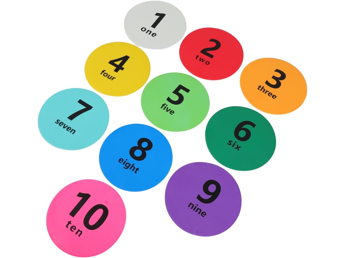 Juego De 10 Marcadores Circulares Numerados