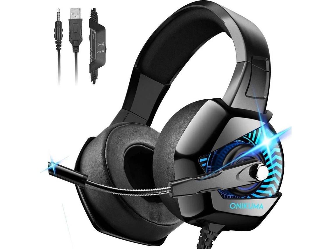 Auriculares Gaming ENKES para juegos, PS4 con micrófono con