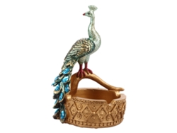 Maceta Para Suculentas, Cinturón De Resina Hecho A Mano, Diseño De Pavo Real, Modelo Decorativo Azul Creativo Para El Hogar O La Oficina.
