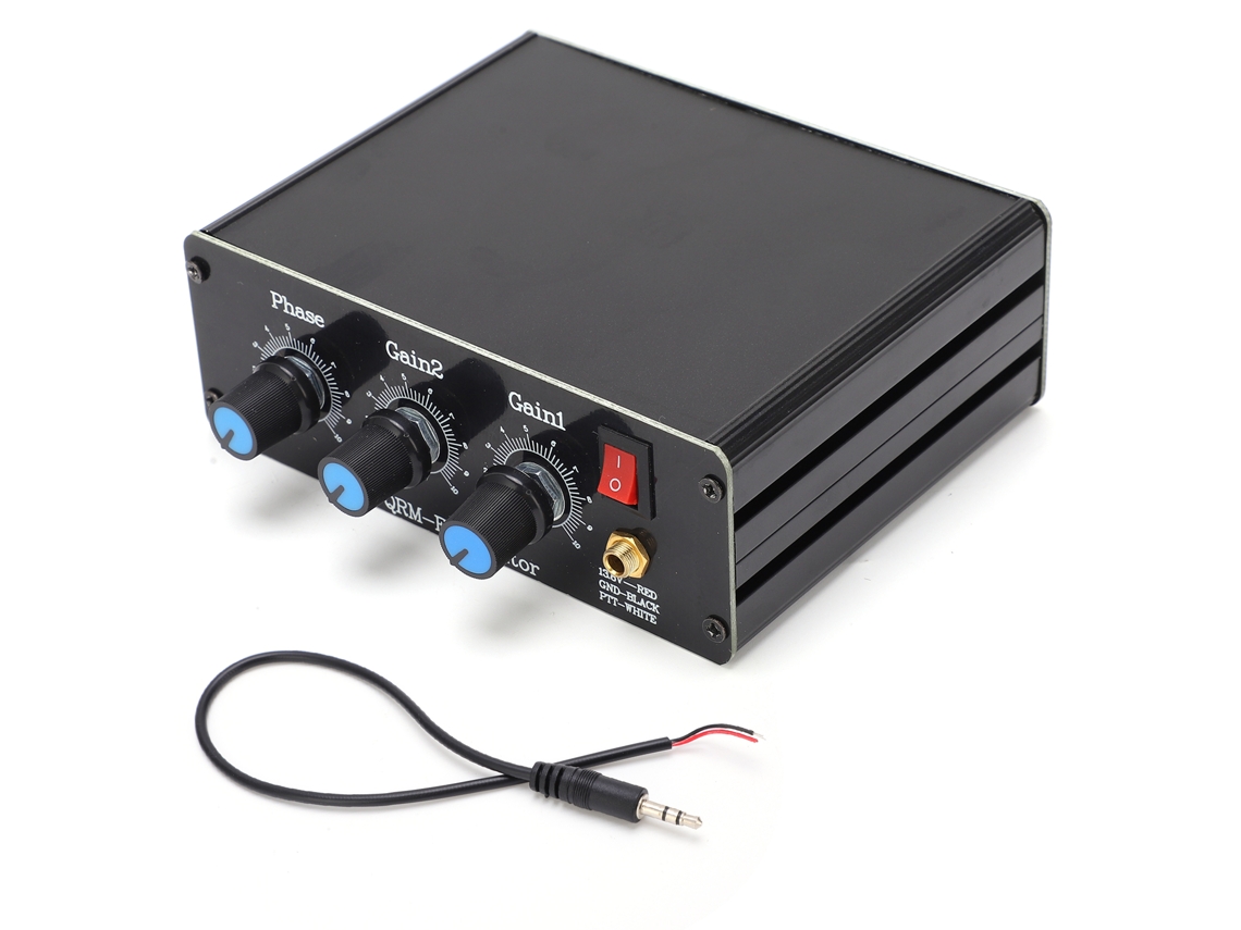 Eliminador De Interferencias De Fase Cruzada De Aleación De Aluminio Con Control Ptt Integrado Para Receptores De Radio Hf De 130 Mhz.