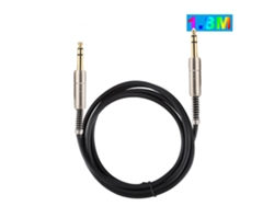 Cable De Audio Estéreo (conector Chapado En Oro 1,8 Metros) Cable De Audio Estéreo Con Conector De 6,35 Mm Chapado En Oro (1,8 Metros)