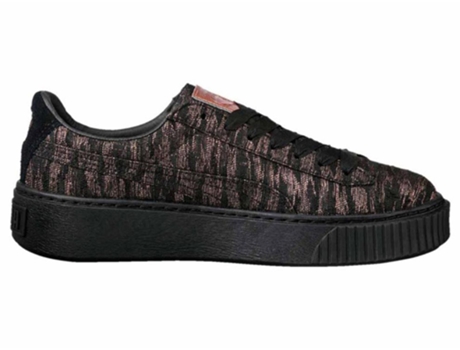 Zapatillas PUMA Basket Platform VR Wmns Mujer (39 - Dorado y Marrón)