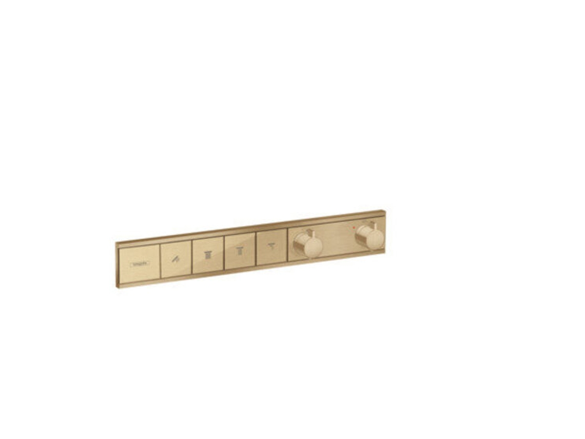 termostato RainSelect de mano montado al ras para 4 consumidores, Color: bronce cepillado HANSGROHE