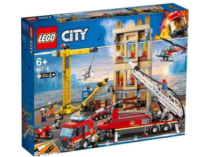 LEGO City: Cuerpo de bomberos del centro - 60216 (Edad Mínima: 6 - 943 Piezas)
