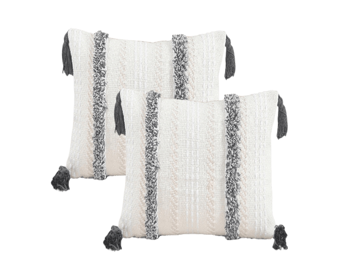 Funda De Almohada Bohemia Con Borlas, 45 X 45 Cm, Estilo Minimalista