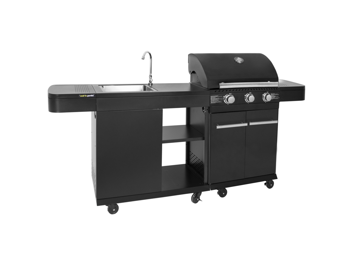 COOK'IN GARDEN Cocina Exterior Modular Fyra 3 Quemadores
