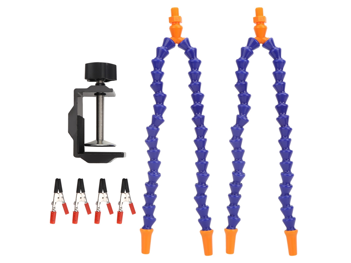 Soporte De Soldadura Multifuncional Azul Con 4 Brazos Flexibles Para La Reparación Y Fijación De Placas De Circuitos Impresos.