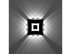 Aplique De Pared Led (interior/exterior) – 18w, Resistente Al Agua Ip65 – Negro – Blanco Frío