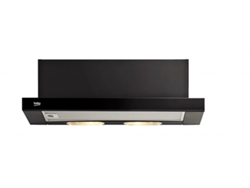 Campana extractora semiempotrada Beko Ctb6250b negra 420 m³/h (extraíble)
