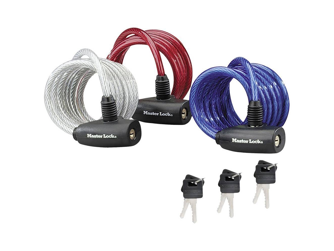 Cerradura de cable con llave MASTER LOCK 8 mm