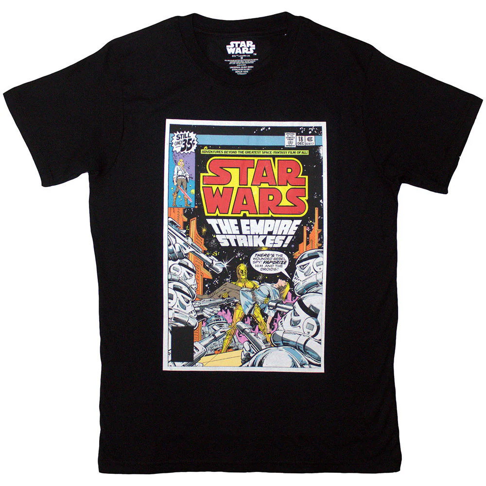 Rockinstone Unisex Star Wars The Empire Strikes Comic Cover Camiseta-m