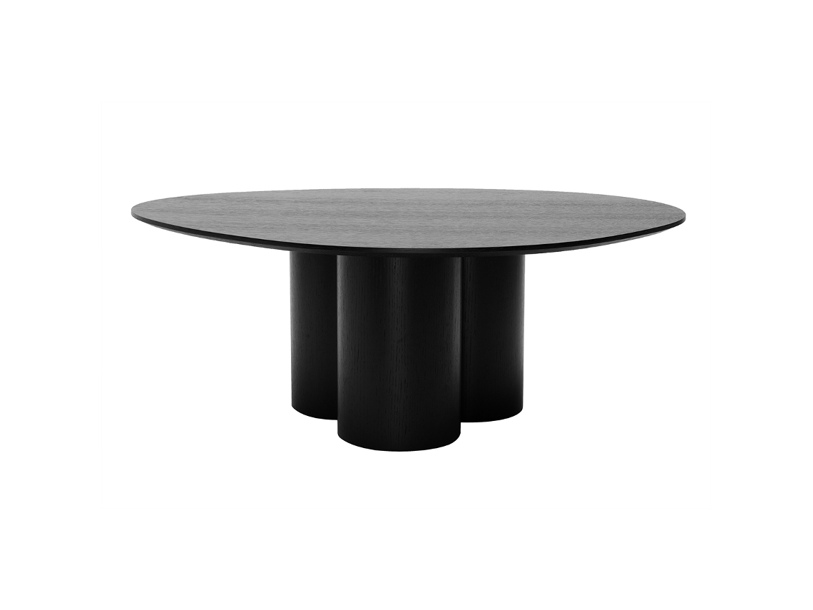Mesa de Centro de Diseño de Madera Negra 100 Cm Hollen MILIBOO
