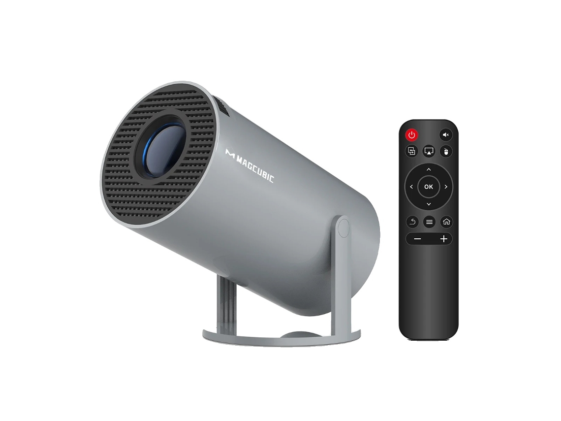 Proyector, 8000 lúmenes, conectividad Wi-Fi y Bluetooth, HY300 Pro gris, enchufe UE OEM