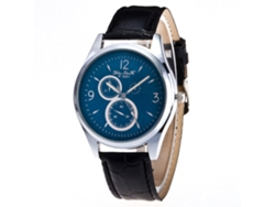 Reloj De Pulsera De Cuero Unisex Para Hombre Mujer Estudiante Pareja Zhoulianfa Negro