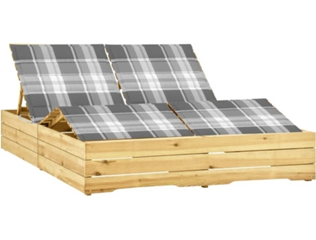 Tumbona VIDAXL Multicolor Madera (198x135x75 cm)
