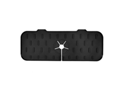 Alfombrilla De Silicona Reutilizable Para Grifo De Fregadero De Cocina Y Baño - Negra