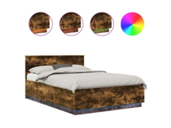 Maison Exclusive - Estructura De Cama Con Cabecera Roble Ahumado 160 X 200 Cm