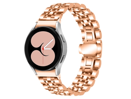 Correa de acero inoxidable 7 cuentas para Samsung Galaxy Watch4 Active 40mm/44mm/Watch4 Classic 42mm/46mm - oro rosa