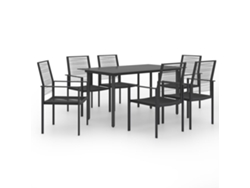 vidaXL Juego de comedor de jardín 7 piezas