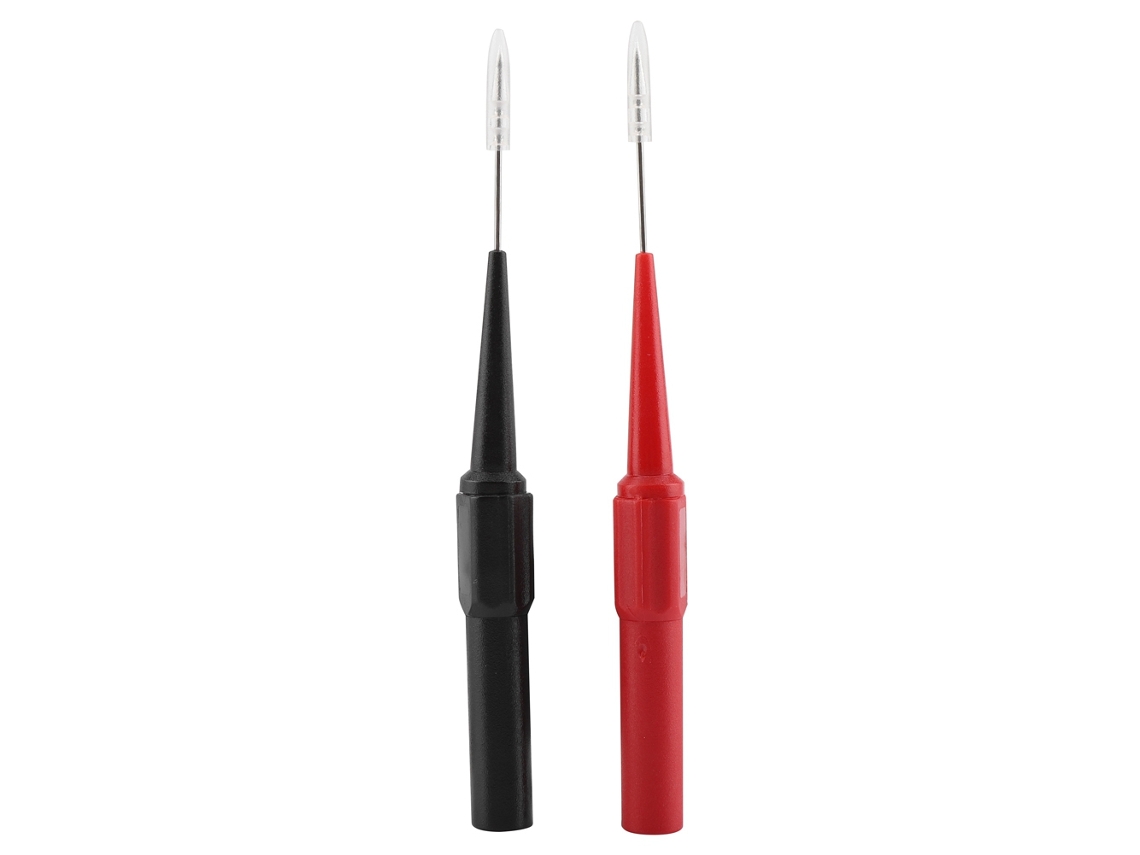 1 Par De Puntas De Prueba Con Aguja Perforadora Aislada Para Multímetros, Rojo Y Negro.