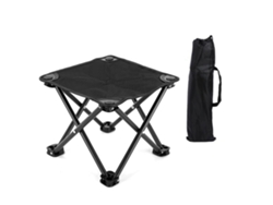 2 Unidades Pretas ipree Cadeira Dobrável Portátil Apoio Pés Compacta Leve Viagens Parques Gramados Churrascos Bolsa Armazenamento