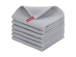 Conjunto de Paños de Cocina QTTVBTNA Paños Súper Absorbentes Secado Gris - 6pcs (19x19x11)
