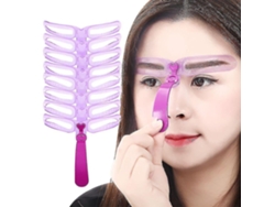 8 Plantillas De Cejas Reutilizables Con Mango, Kit De Delineado, Formas Variadas, Fácil De Usar Y Lavable Para Maquillaje Diario