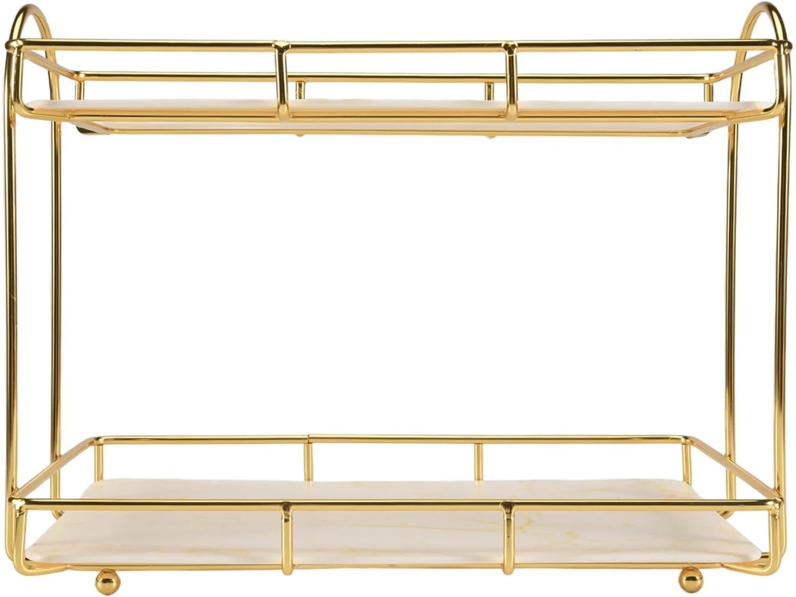 Organizador de maquillaje de lujo para encimera, ligero, para productos de cuidado de la piel y cosméticos Gokoco