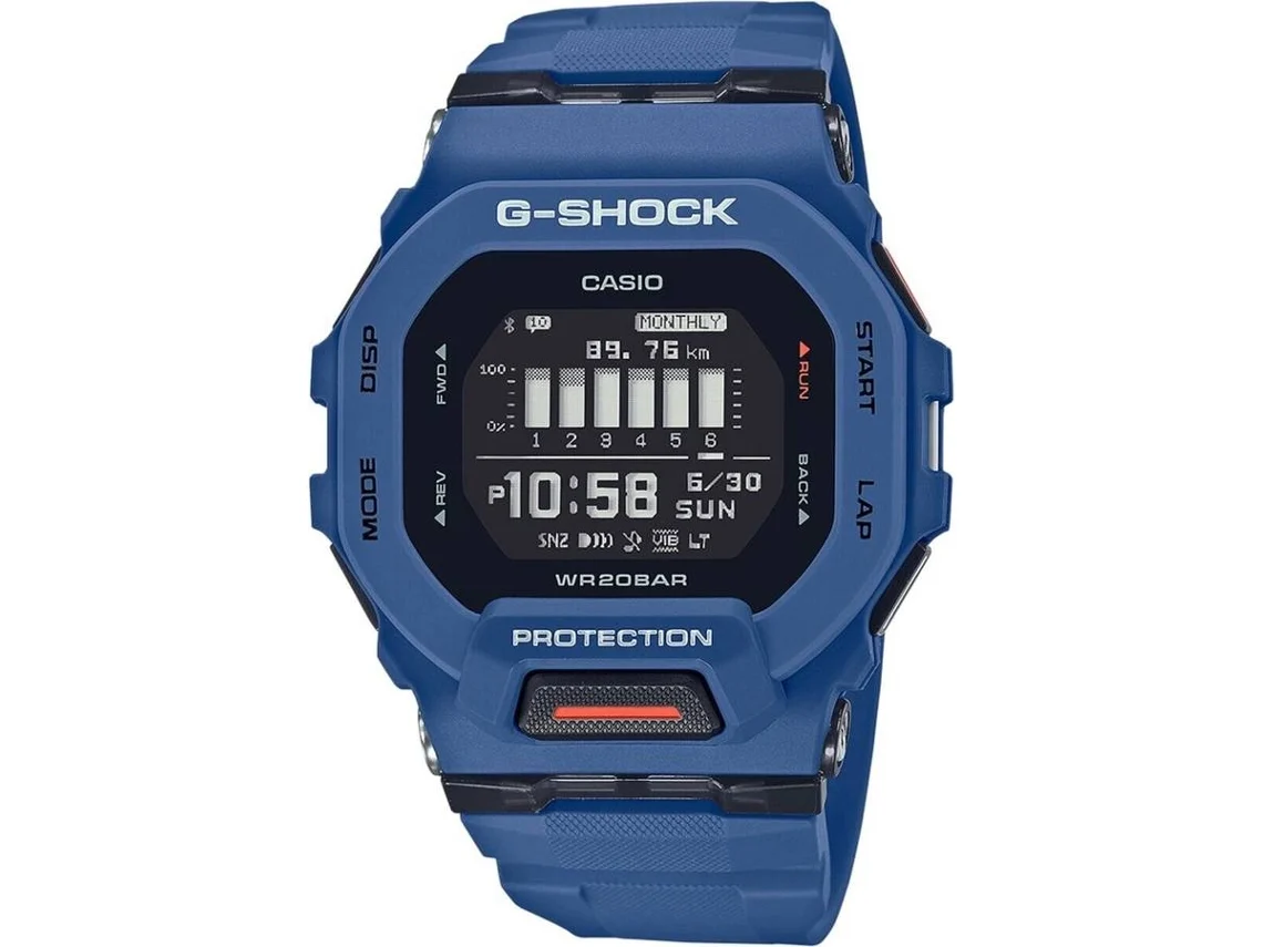 Reloj Digital CASIO G-Shock Bluetooth Hombre (Acero y Resina - Azul)