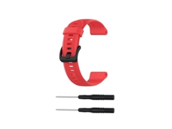 Correa de silicona roja con rayas horizontales para Garmin Instinct