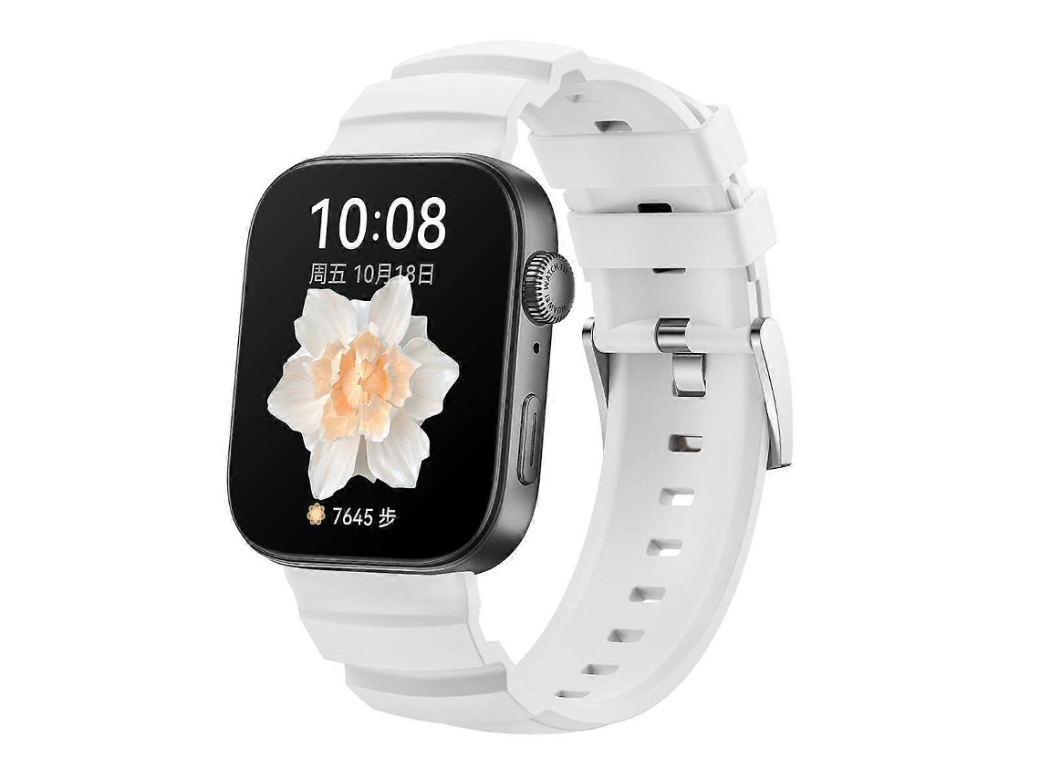 Correa de silicona con hebilla plateada para Huawei Watch Fit 4 Pro / Fit 4 / Fit 3