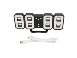 Reloj Digital Led De Mesa 3d Ajustable Con Alarma Snooze Memoria Tiempo Fecha Temperatura Pared Pequeño