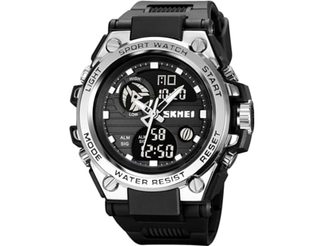 VEANXIN 50M Reloj de pulsera para hombre con alarma de mano LED resistente al agua-Rosa negra dorada
