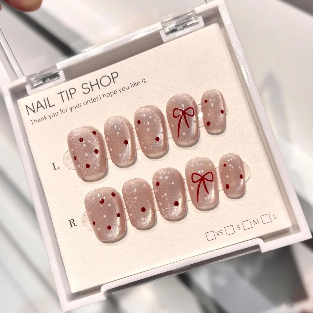 (271-l) 10 Pegatinas De Uñas Postizas Hechas A Mano Con Diseño De Ojo De Gato